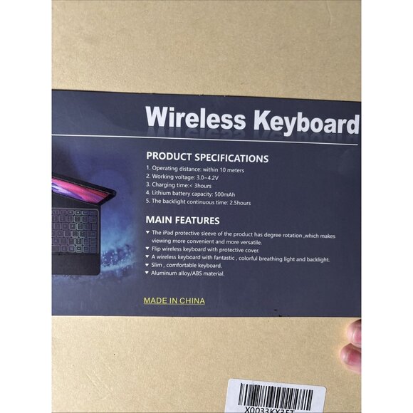 Touchpad Keyboard iPad Air Purple Light Up Keyboard Case - Picture 8 of 16